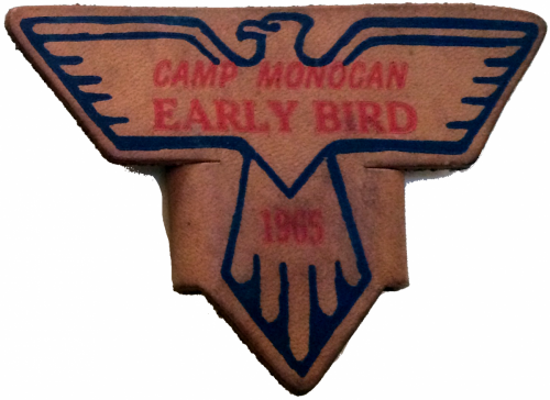 Camp Monocan Early Bird Neckerchief Slide 1965